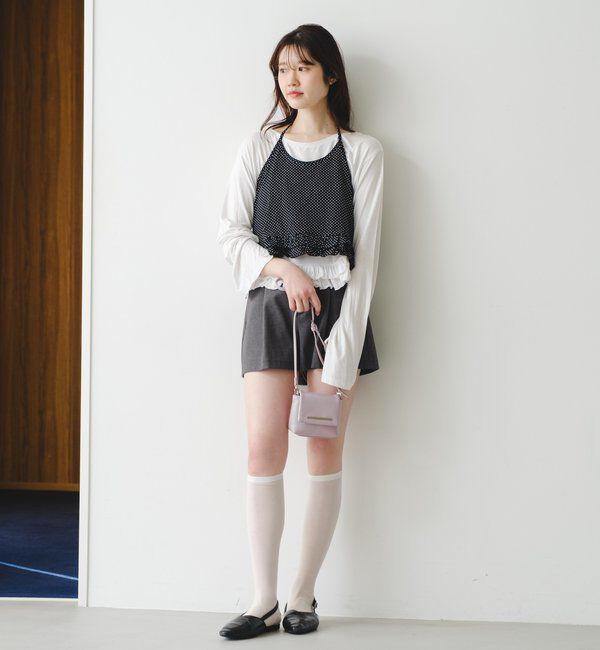  「ドットフリルキャミSET」|Tシャツ・カットソー|
