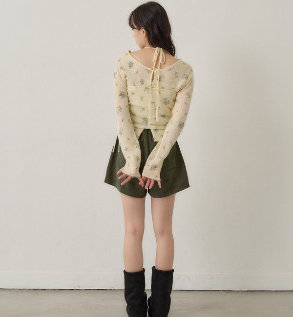  「【着回し力◎/花柄&無地】モヘアフラワーアンサンブルニット」|ニット・セーター|