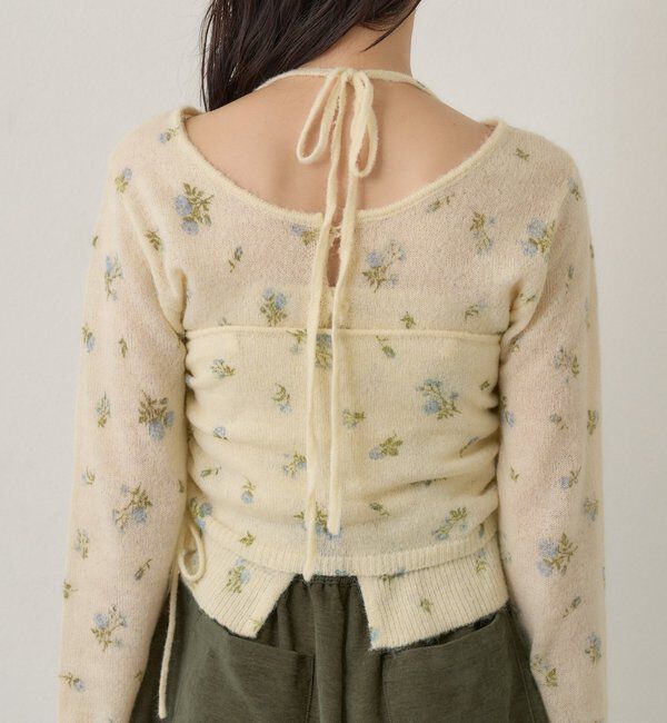  「【着回し力◎/花柄&無地】モヘアフラワーアンサンブルニット」|ニット・セーター|