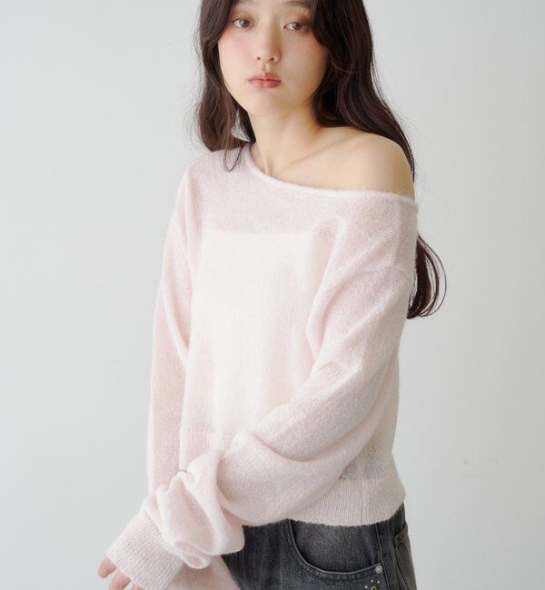  「【着回し力◎/花柄&無地】モヘアフラワーアンサンブルニット」|ニット・セーター|