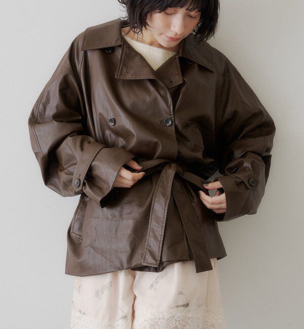  「レザーベルテッドジャケット」|その他|
