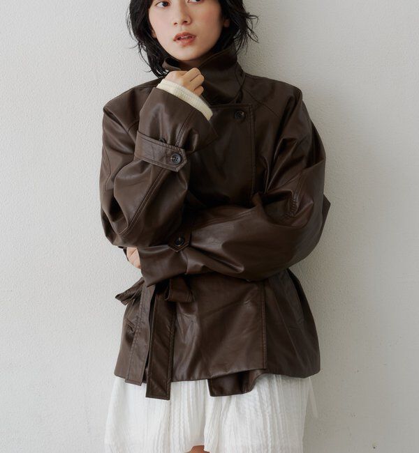  「レザーベルテッドジャケット」|その他|