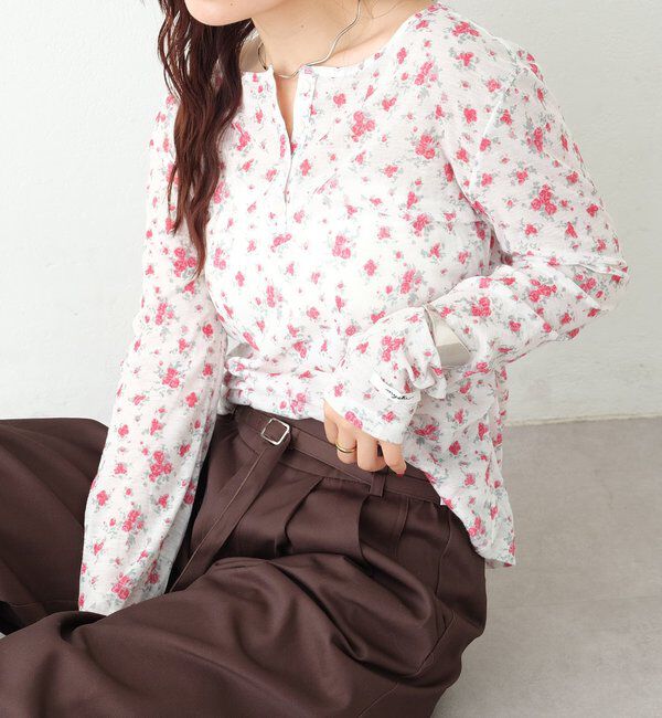  「〈新色ホワイト2〉【インナー使いに優秀アイテム/7色展開】シアーヘンリーロンT」|Tシャツ・カットソー|