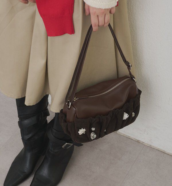  「【@_tulip08企画】ギャザーポケットビジューBAG」|トートバッグ|