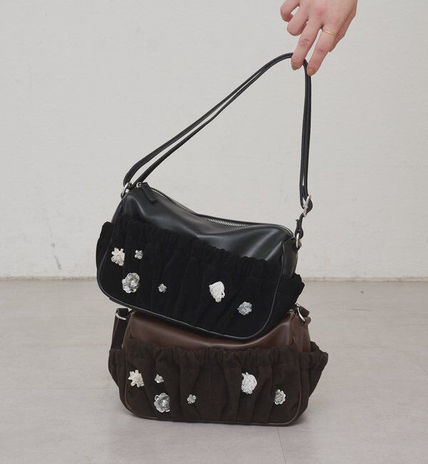  「【@_tulip08企画】ギャザーポケットビジューBAG」|トートバッグ|
