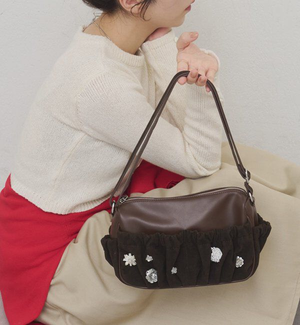 「【@_tulip08企画】ギャザーポケットビジューBAG」|トートバッグ|