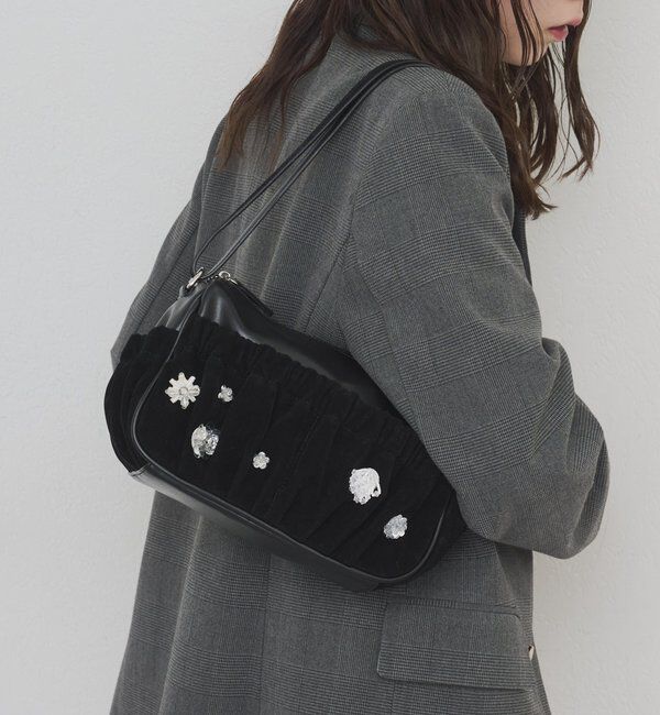  「【@_tulip08企画】ギャザーポケットビジューBAG」|トートバッグ|