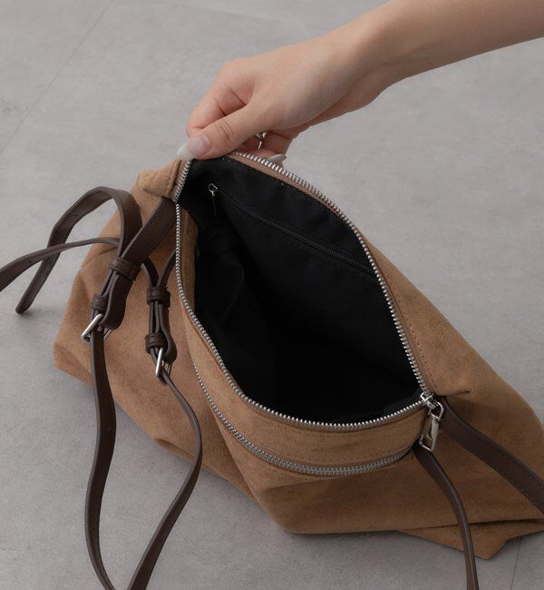  「パイピングベルトスウェードBAG」|トートバッグ|