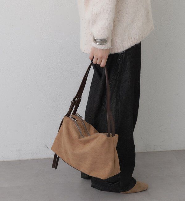  「パイピングベルトスウェードBAG」|トートバッグ|