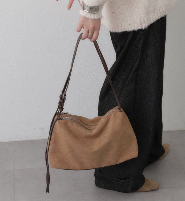  「パイピングベルトスウェードBAG」|トートバッグ|