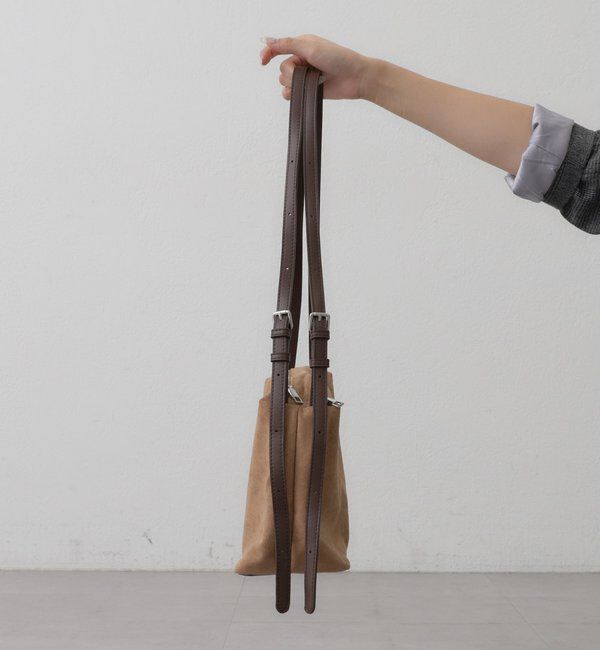  「パイピングベルトスウェードBAG」|トートバッグ|