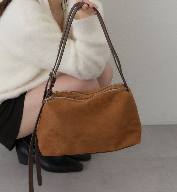  「パイピングベルトスウェードBAG」|トートバッグ|