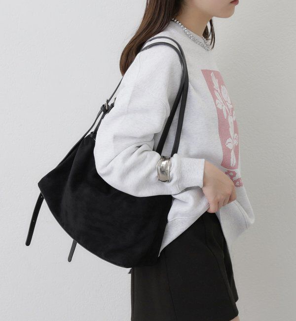  「パイピングベルトスウェードBAG」|トートバッグ|