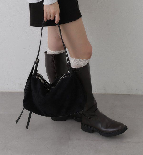  「パイピングベルトスウェードBAG」|トートバッグ|