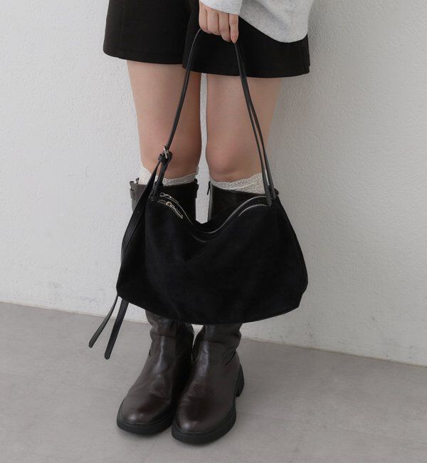  「パイピングベルトスウェードBAG」|トートバッグ|