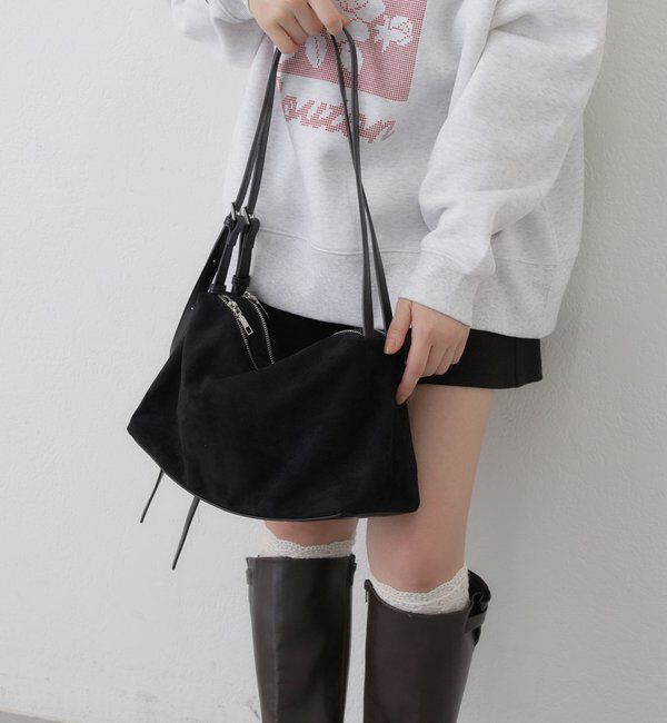  「パイピングベルトスウェードBAG」|トートバッグ|
