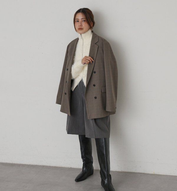  「【2サイズ展開】チェックダブルジャケット」|テーラードジャケット|