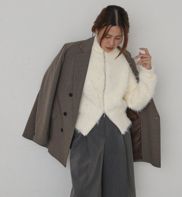  「【2サイズ展開】チェックダブルジャケット」|テーラードジャケット|