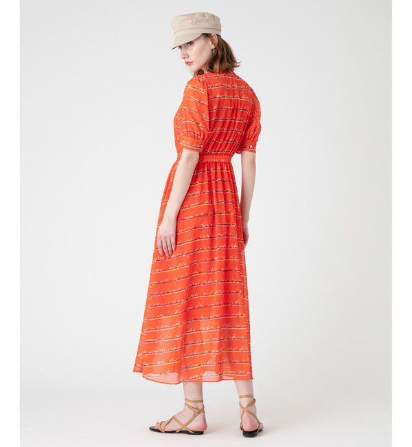 LOULOU WILLOUGHBY「【LOULOU WILLOUGHBY】RATTIレタードボーダーワンピース」|ワンピース|