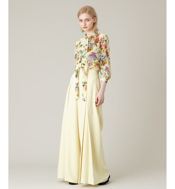 LOULOU WILLOUGHBY「【LOULOU WILLOUGHBY】ジョーゼットタックワイドパンツ」|その他|