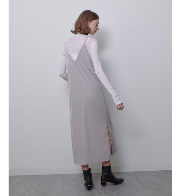 allureville「ベロアサイドスリットキャミワンピース」|ワンピース|