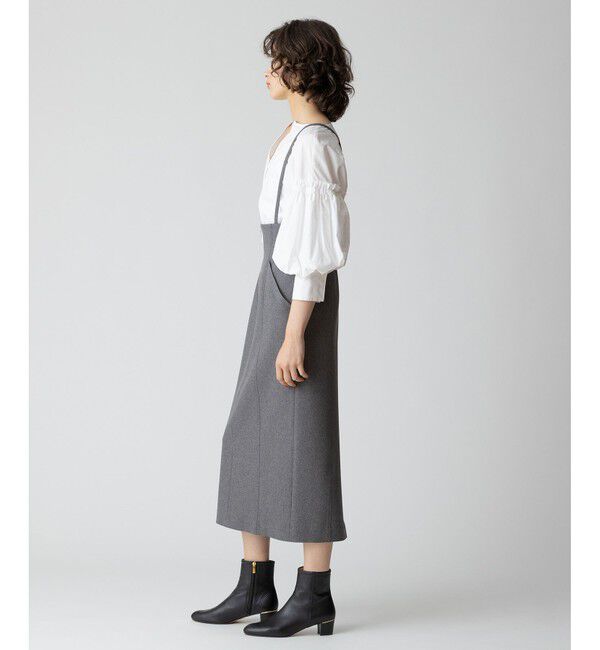 allureville「フロントジップサスペンダースカート」|ジャンパースカート|