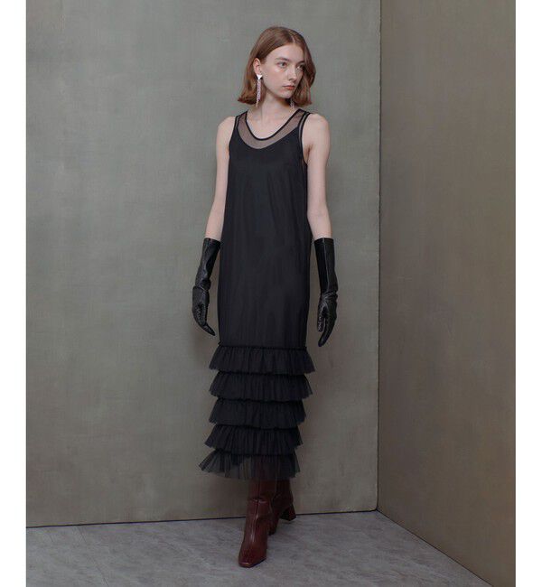 allureville「チュールフリルティアードワンピース」|ワンピース|