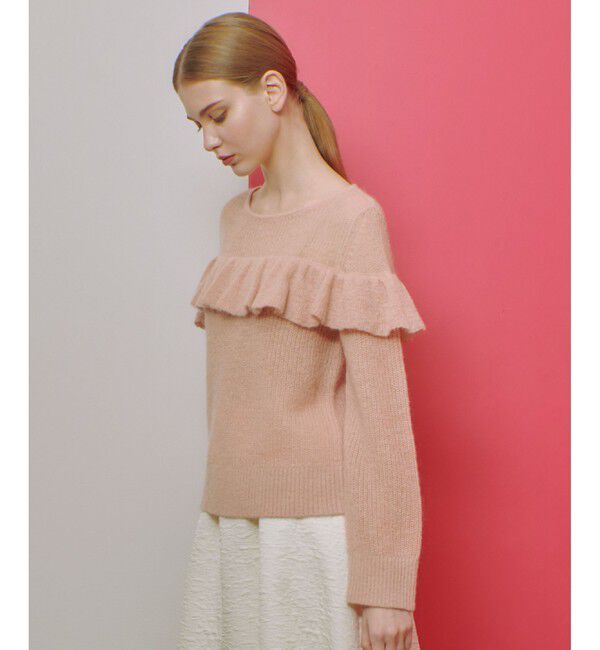 LOULOU WILLOUGHBY「【LOULOU WILLOUGHBY】モヘヤラッフルプルオーバー」|ニット・セーター|