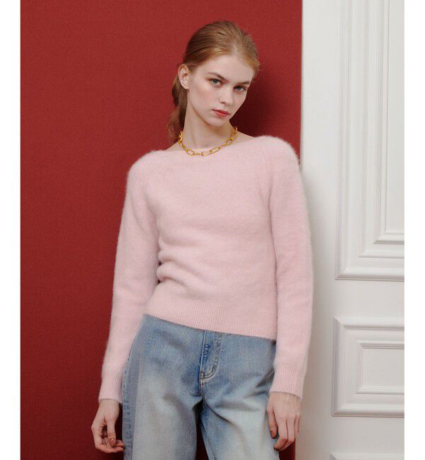 LOULOU WILLOUGHBY「【LOULOU WILLOUGHBY】カシミヤブレンドファー加工プルオーバー」|ニット・セーター|