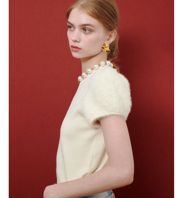LOULOU WILLOUGHBY「WEB限定【LOULOU WILLOUGHBY】フェザースリーブプルオーバー」|ニット・セーター|