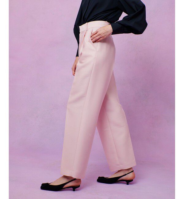 LOULOU WILLOUGHBY「【LOULOU WILLOUGHBY】シルクウールツイルタックパンツ」|チノ|
