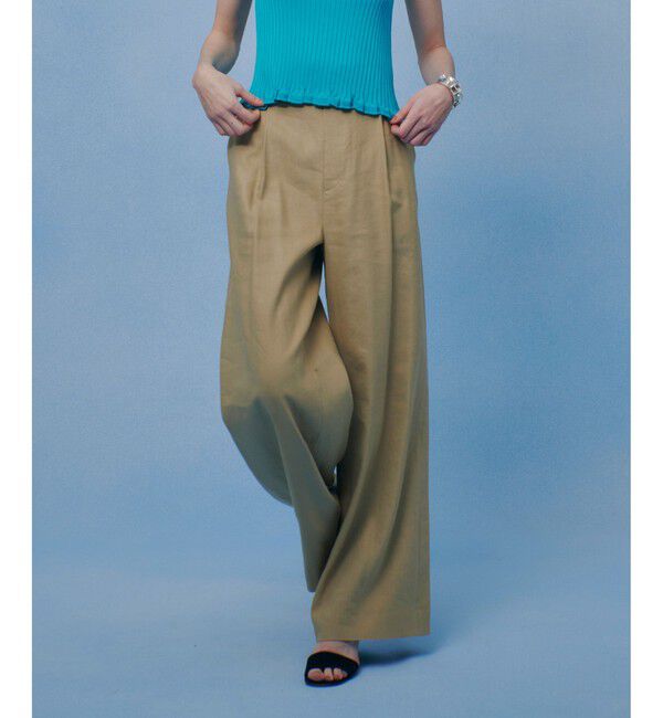 LOULOU WILLOUGHBY「【LOULOU WILLOUGHBY】NALYA リネンストレッチワイドパンツ」|その他|