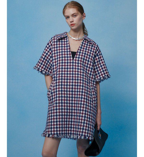 LOULOU WILLOUGHBY「【LOULOU WILLOUGHBY】トリコロールツイードワンピース」|チュニック|