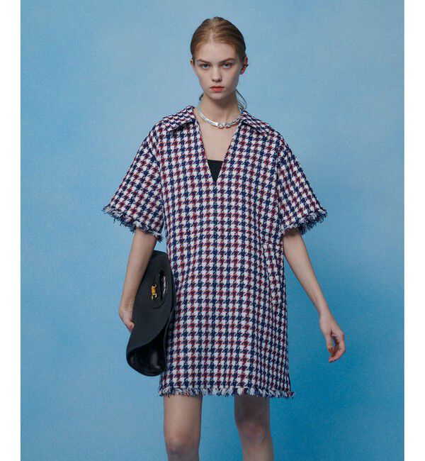LOULOU WILLOUGHBY「【LOULOU WILLOUGHBY】トリコロールツイードワンピース」|チュニック|