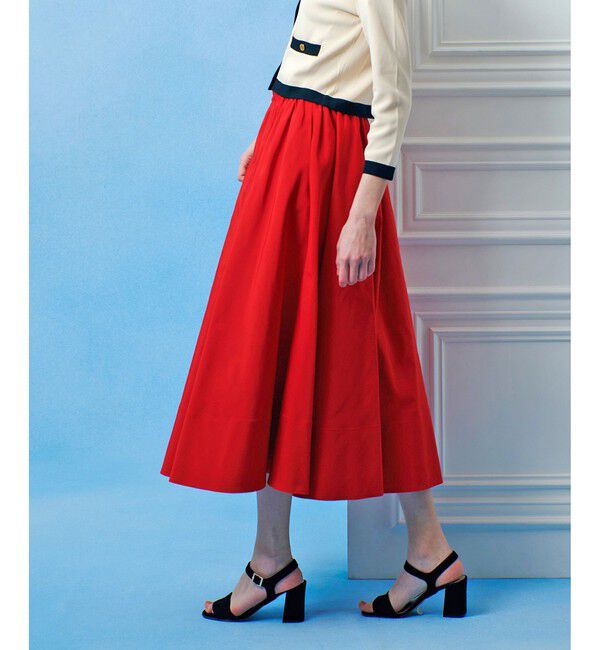 LOULOU WILLOUGHBY「【LOULOU WILLOUGHBY】ポリエステルコットングログランギャザースカート」|スカート|