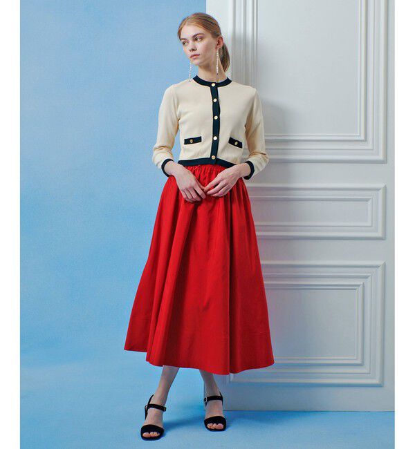 LOULOU WILLOUGHBY「【LOULOU WILLOUGHBY】ポリエステルコットングログランギャザースカート」|スカート|