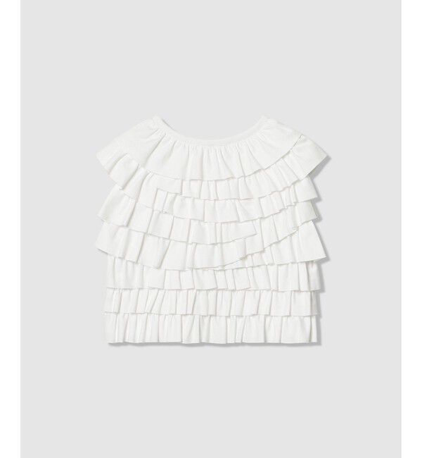 LOULOU WILLOUGHBY「【LOULOU WILLOUGHBY】フリルティアードプルオーバー」|Tシャツ・カットソー|