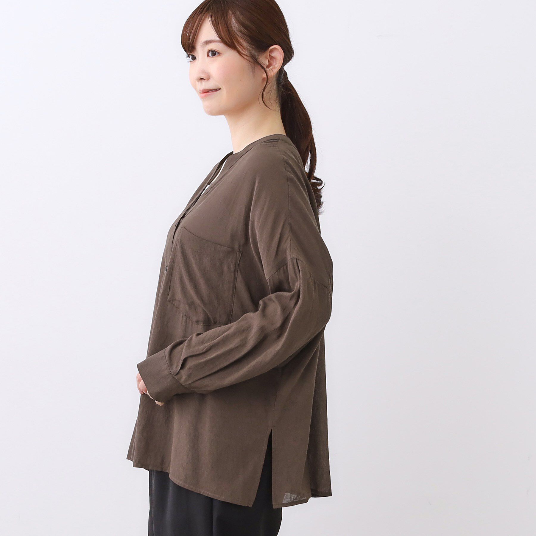 Reflect「【体型カバー】シャツ風カーディガン」|シャツ・ブラウス|
