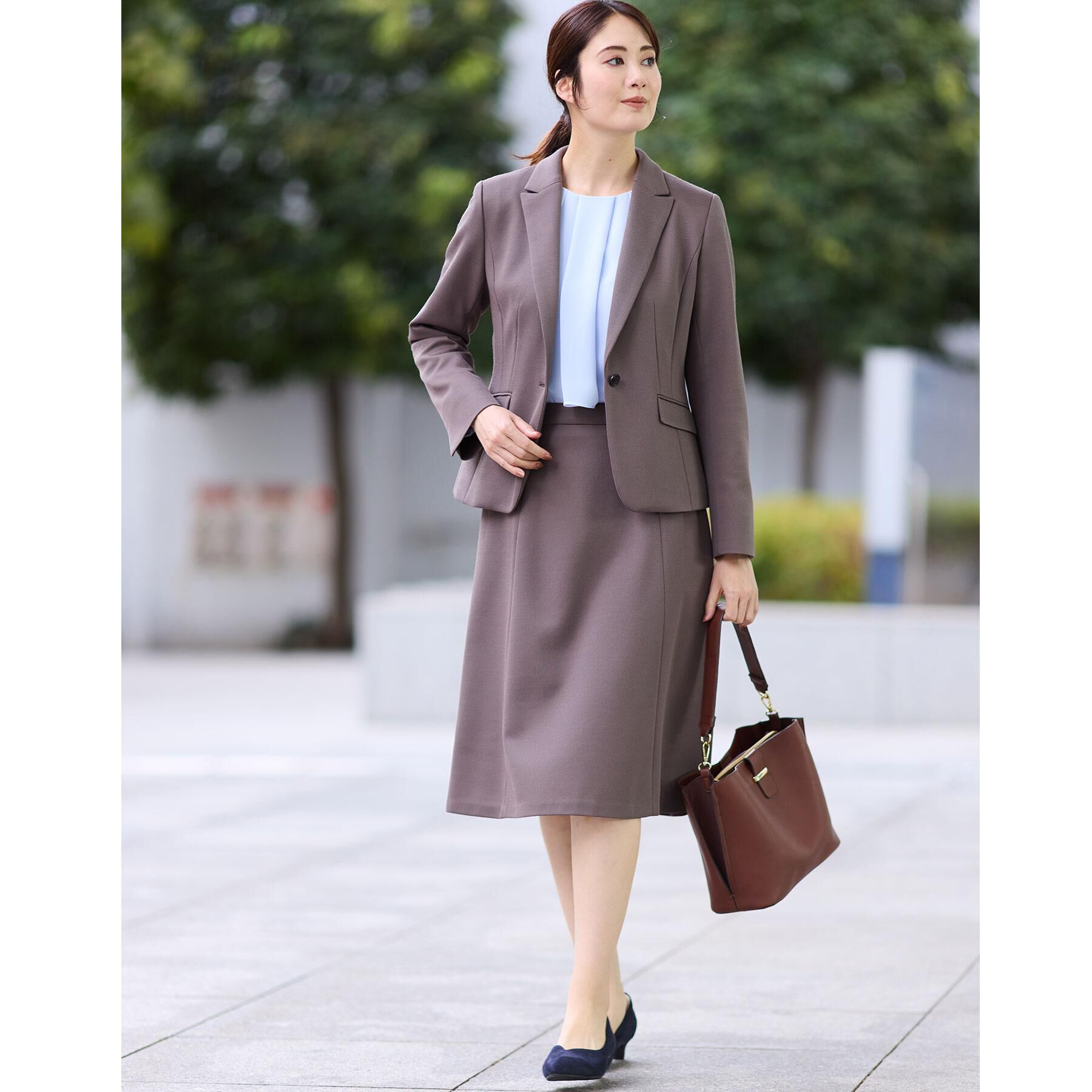 Reflect「【SS-4Lサイズ／通勤／セレモニー】クルーネック シフォンブラウス」|シャツ・ブラウス|