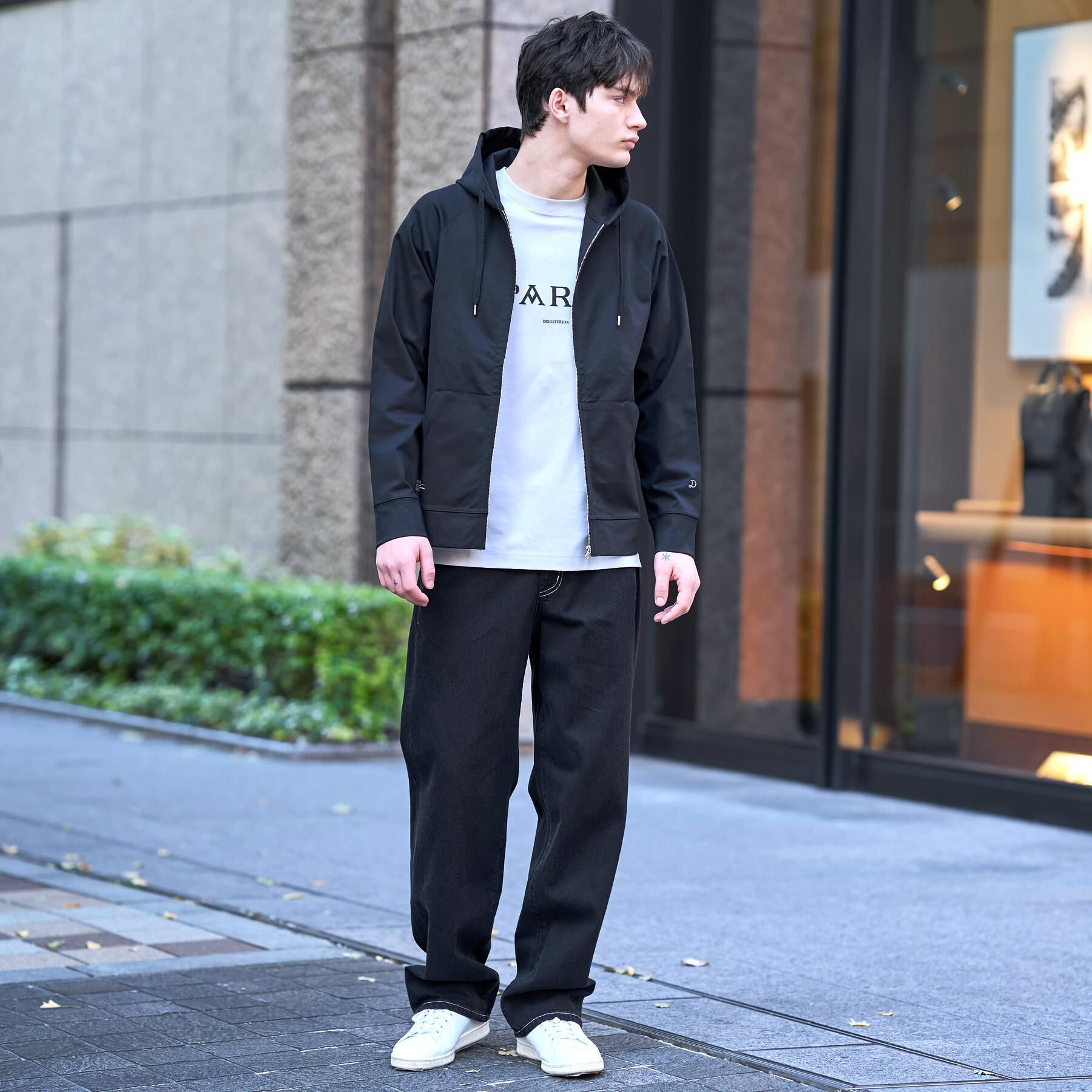 DRESSTERIOR「【セットアップ可】ドライタッチ ハイカウントジップアップパーカ」|パーカー|