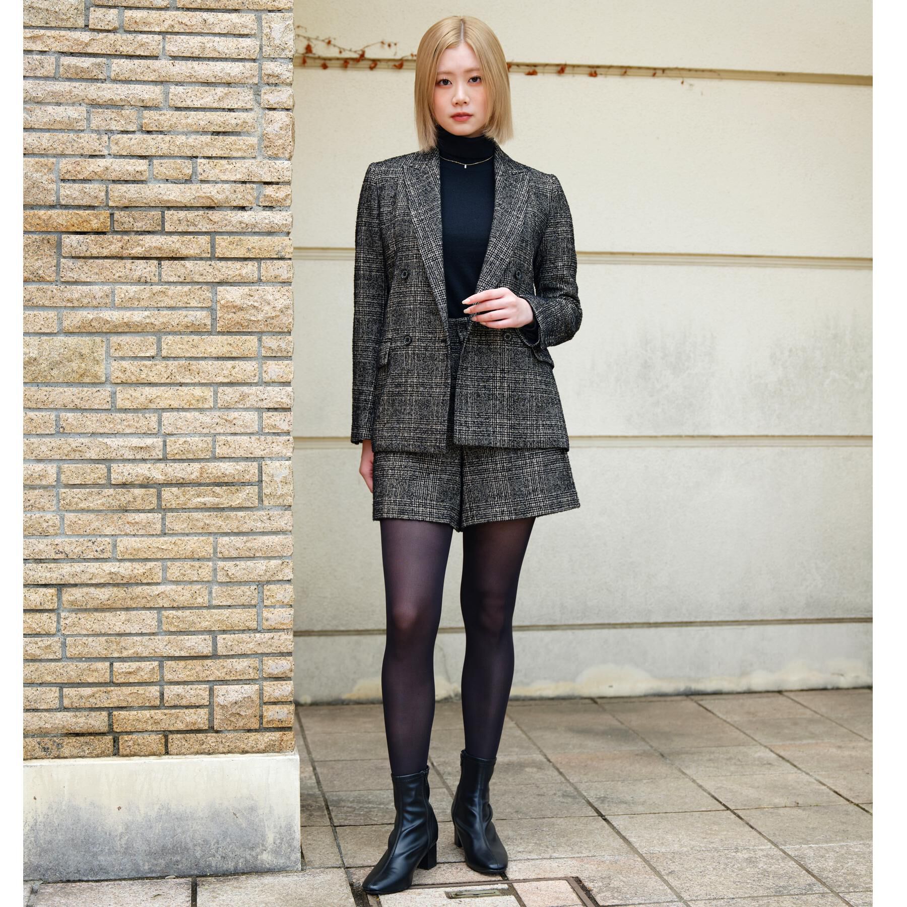 DRESSTERIOR「【STORY11月号掲載/セットアップ可能】ループグレンチェックダブルジャケット」|テーラードジャケット|