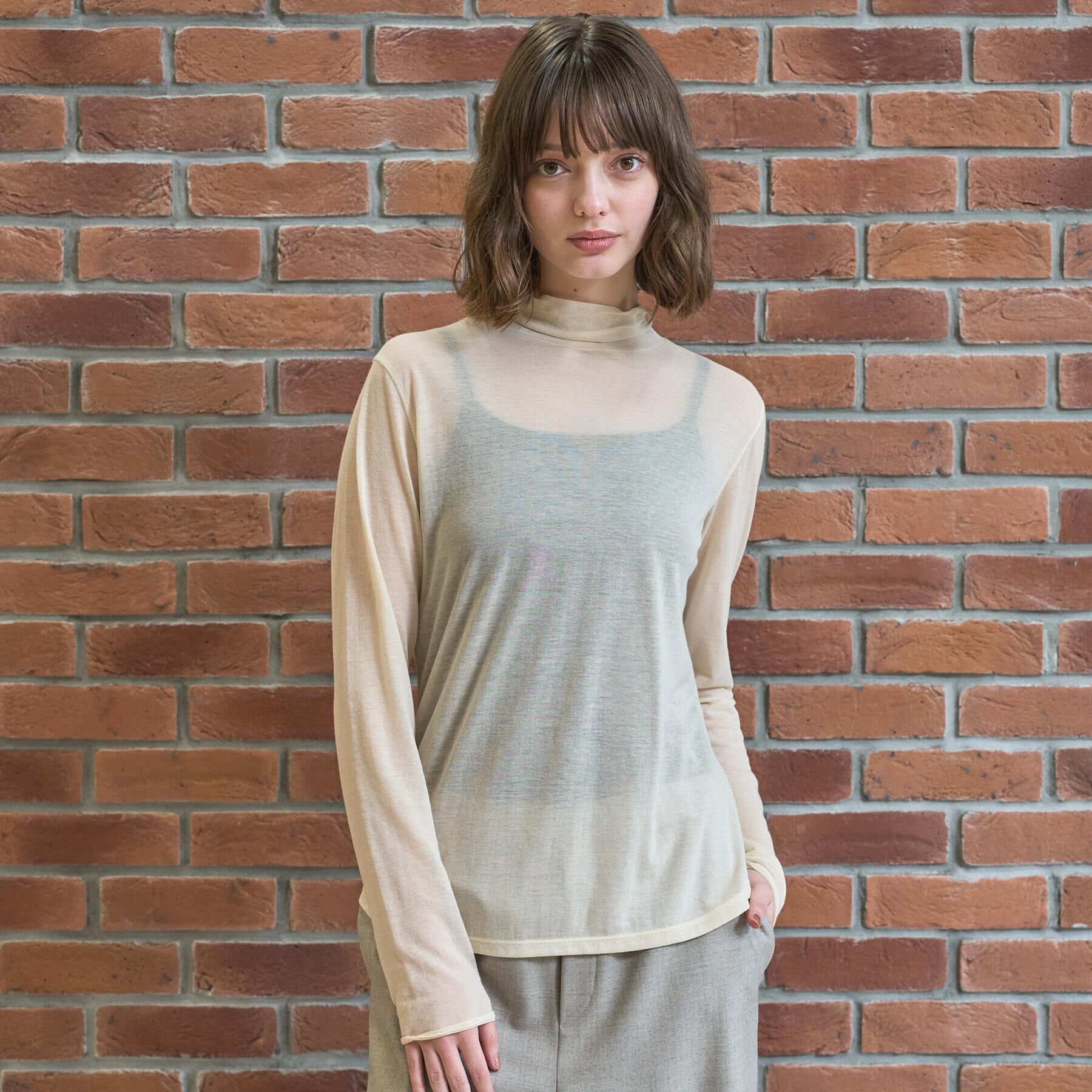 DRESSTERIOR「【STORY11月号掲載】シアータートル」|Tシャツ・カットソー|ライトベージュ(05