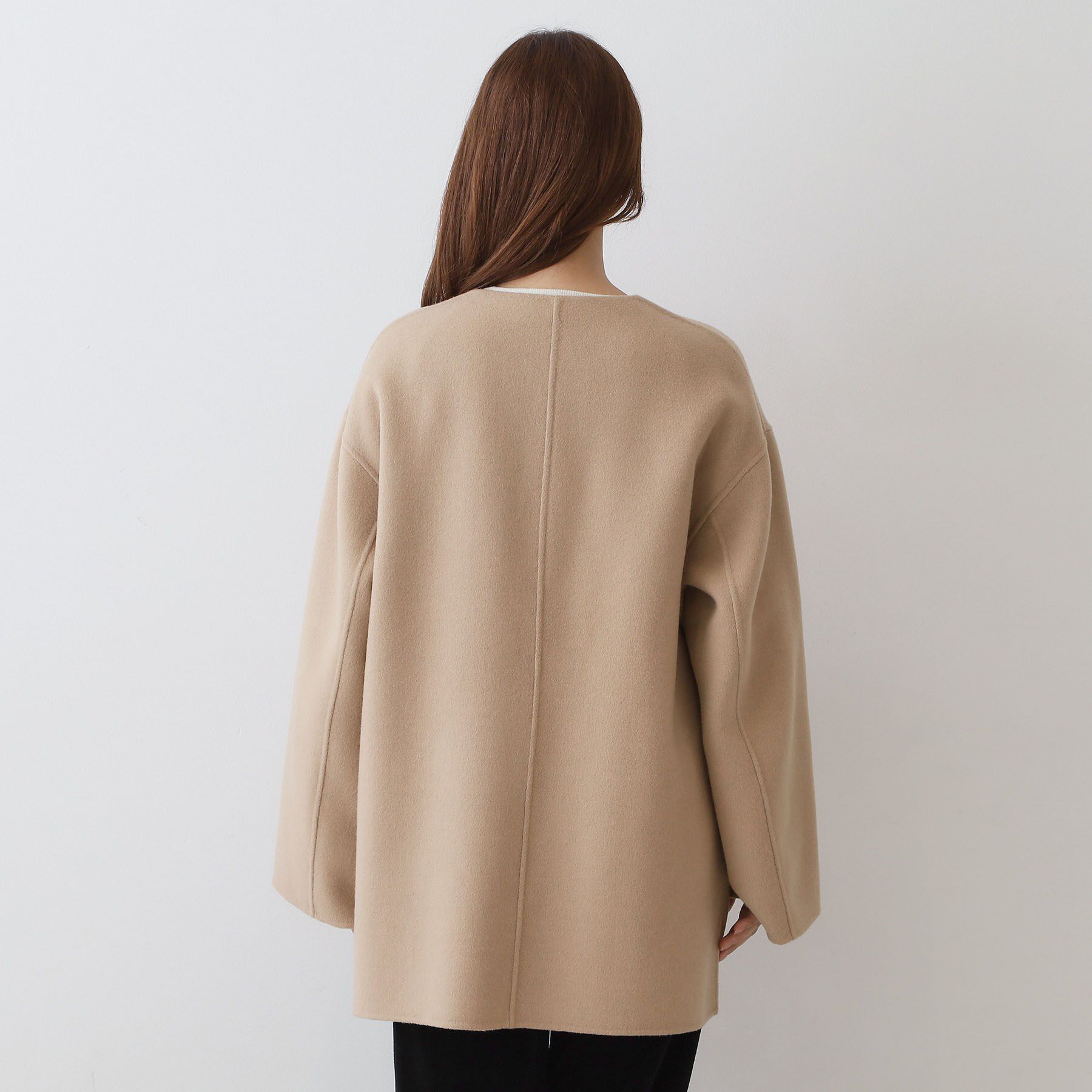 DRESSTERIOR「【肌ざわり◎/軽量】Super140sリバーシブルコート」|ノーカラーコート|