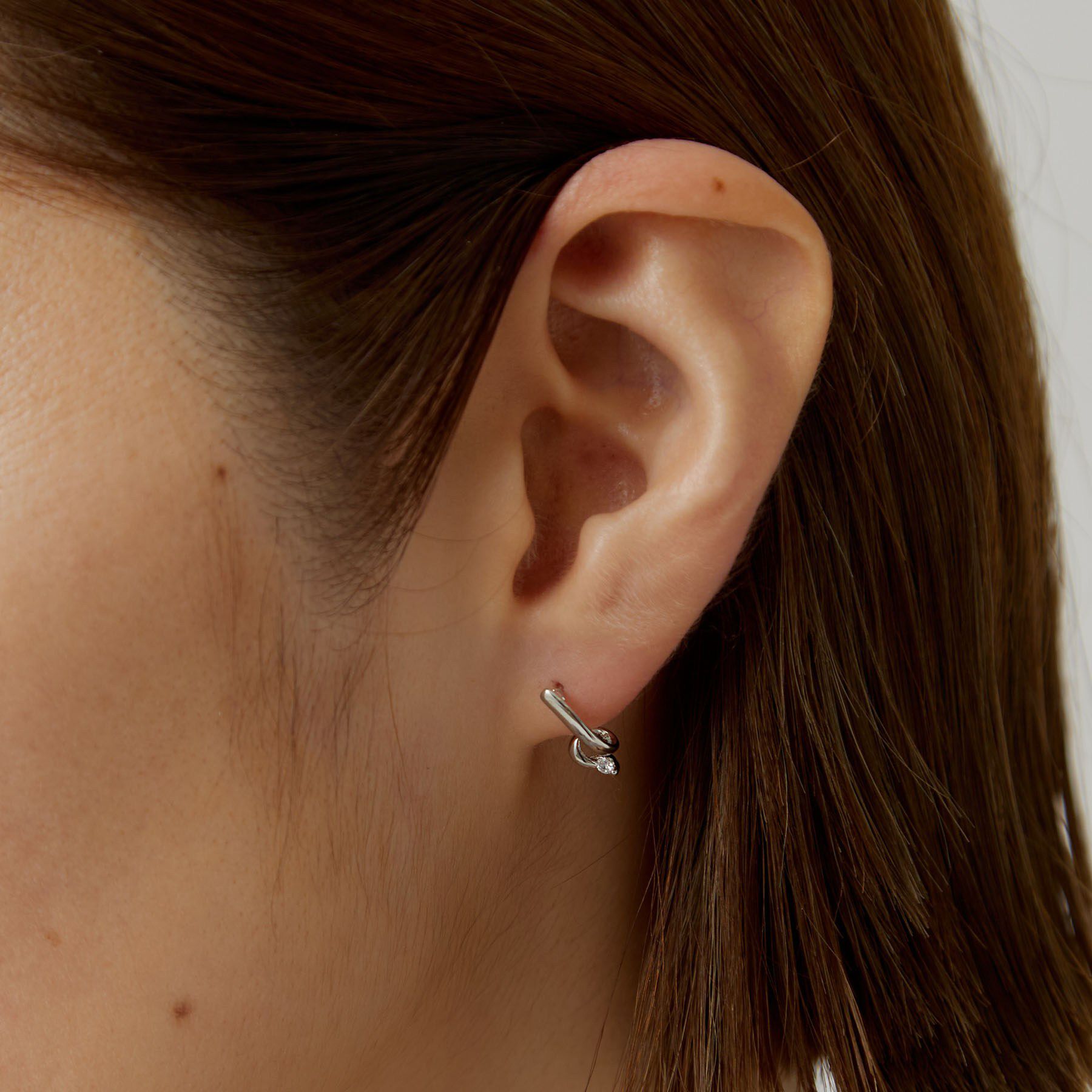 grove「ウェービーワンポイントビジューピアス」|ピアス|