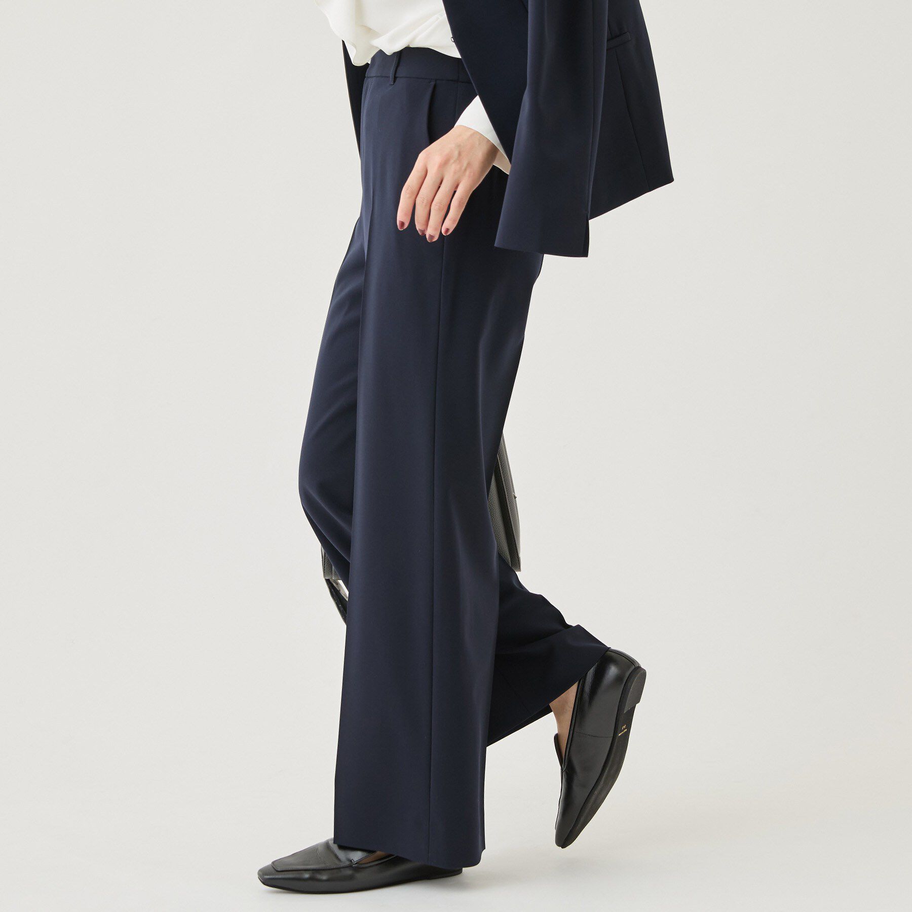 INDIVI「【通勤スーツ／洗える】ストレッチワイドパンツ」|スーツ|
