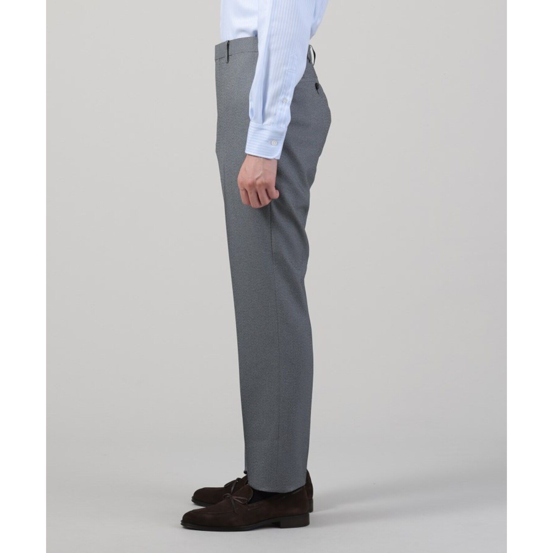 TAKEO KIKUCHI「【ONOFF/セットアップ対応】メランジ シャークスキン ストレッチ パンツ」|スーツ|