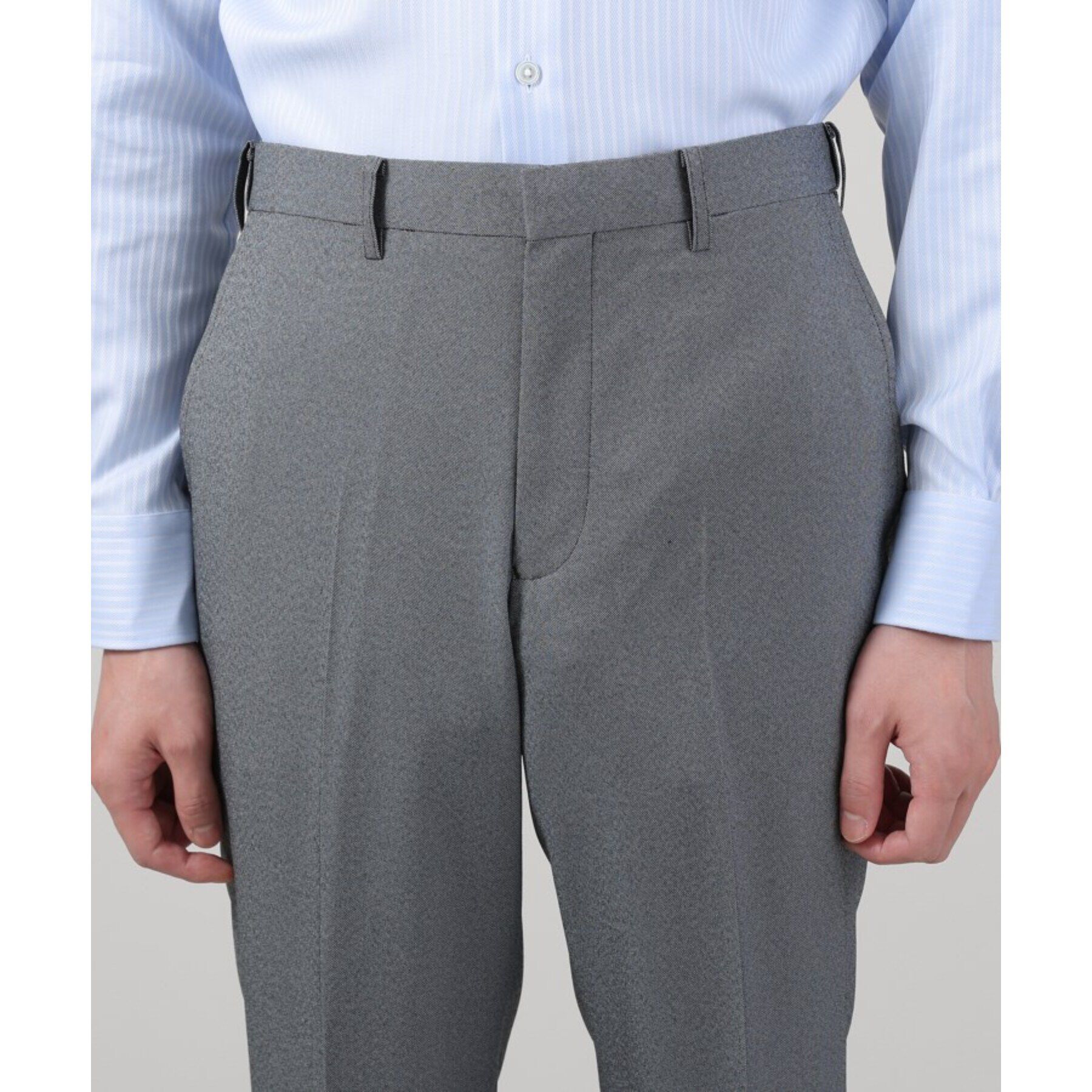 TAKEO KIKUCHI「【ONOFF/セットアップ対応】メランジ シャークスキン ストレッチ パンツ」|スーツ|