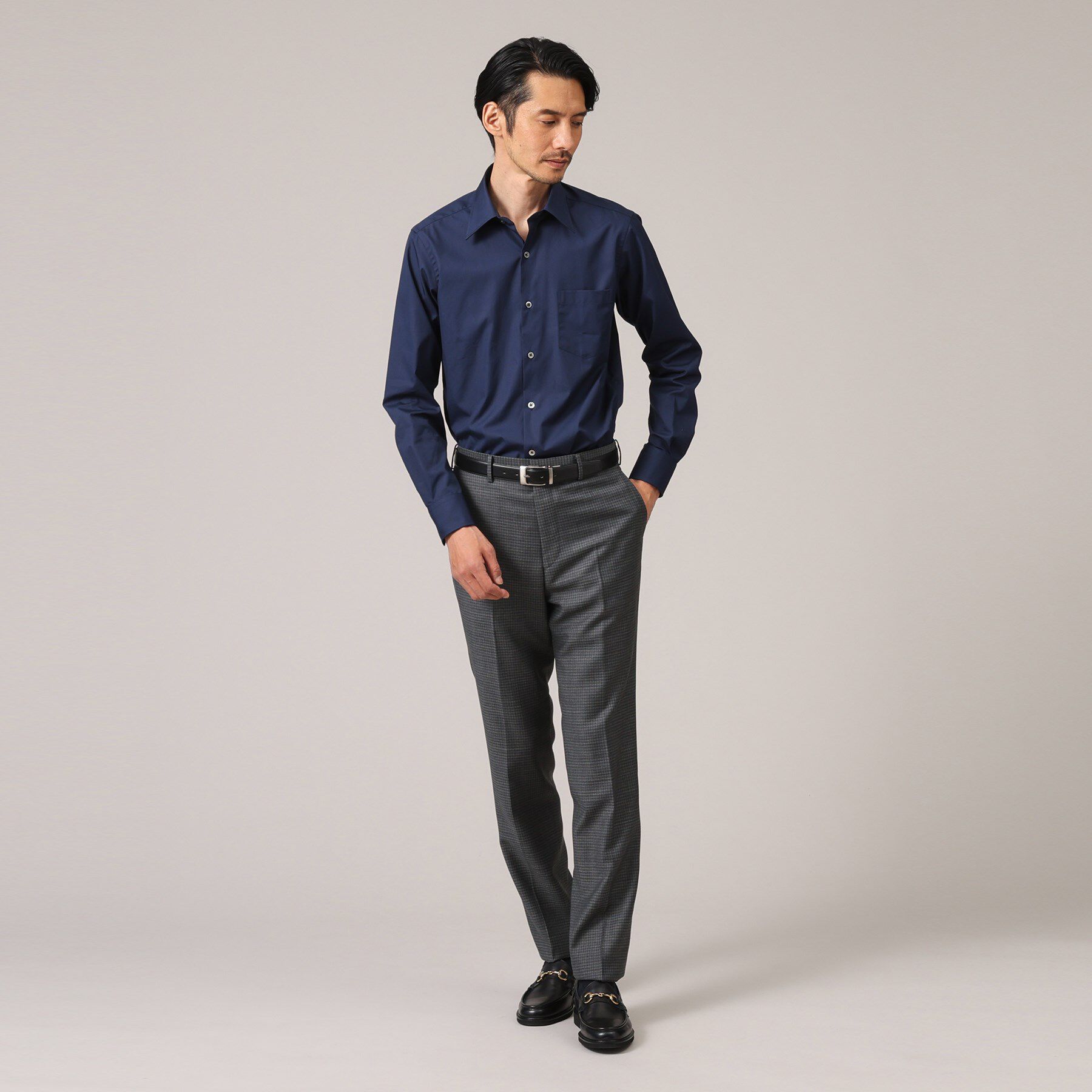 TAKEO KIKUCHI「【ベーシック】100双 ブロード レギュラーカラー シャツ」|シャツ・ブラウス|