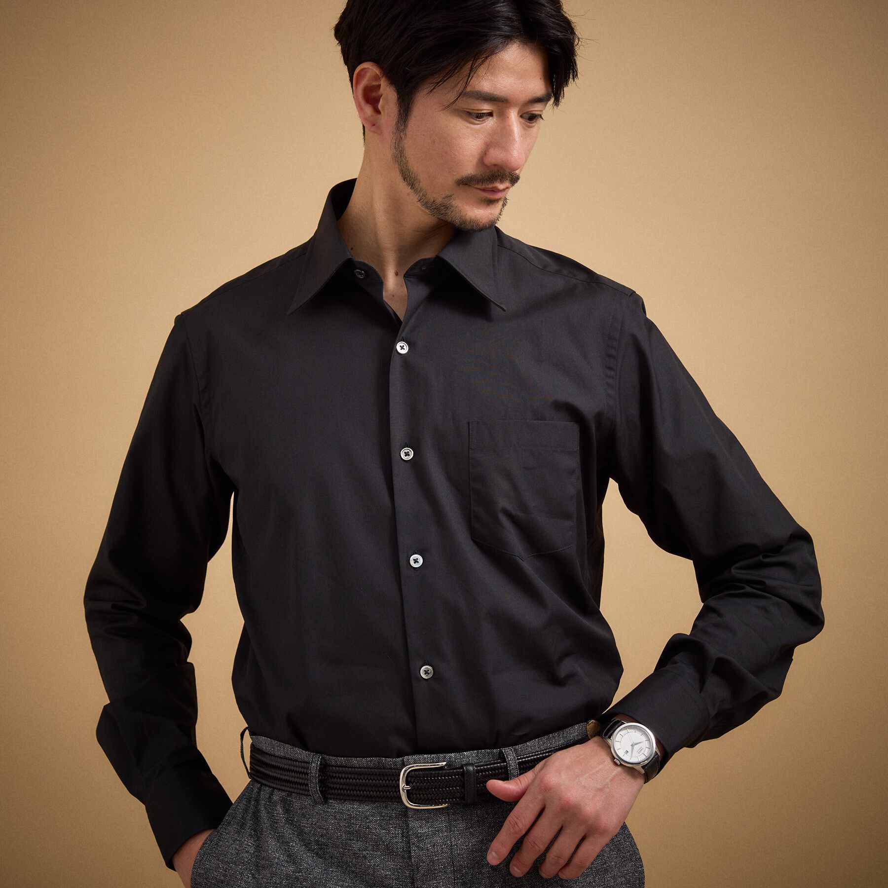 TAKEO KIKUCHI「【ベーシック】100双 ブロード レギュラーカラー シャツ」|シャツ・ブラウス|