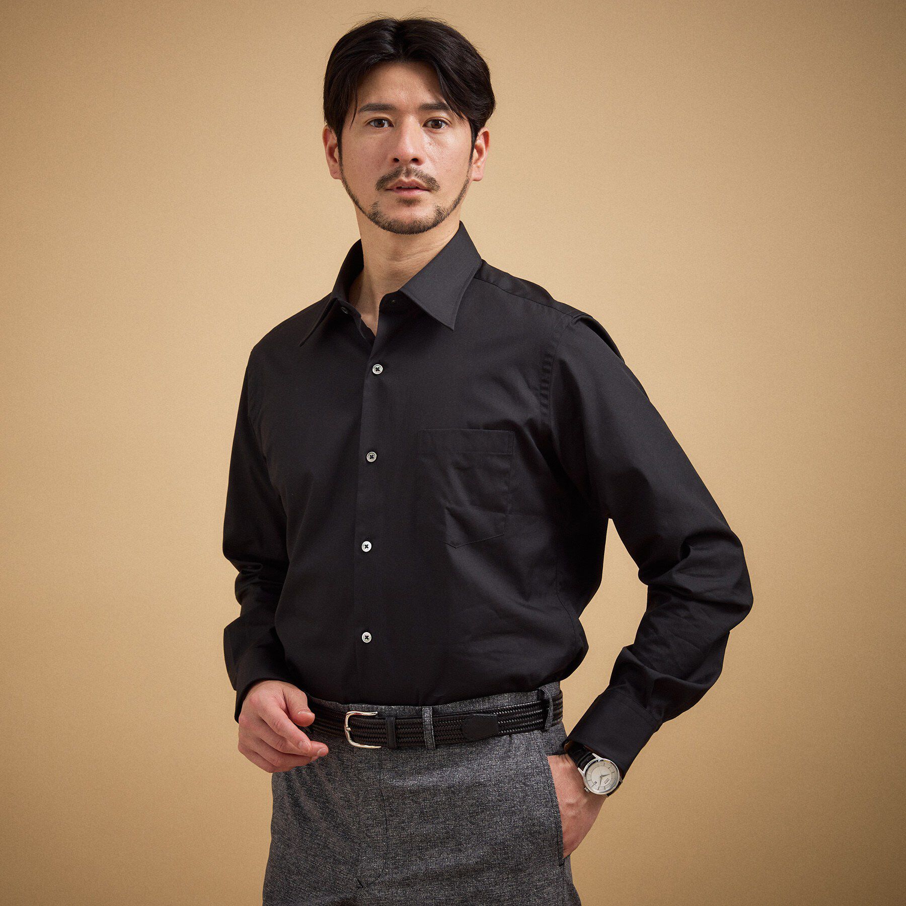 TAKEO KIKUCHI「【ベーシック】100双 ブロード レギュラーカラー シャツ」|シャツ・ブラウス|